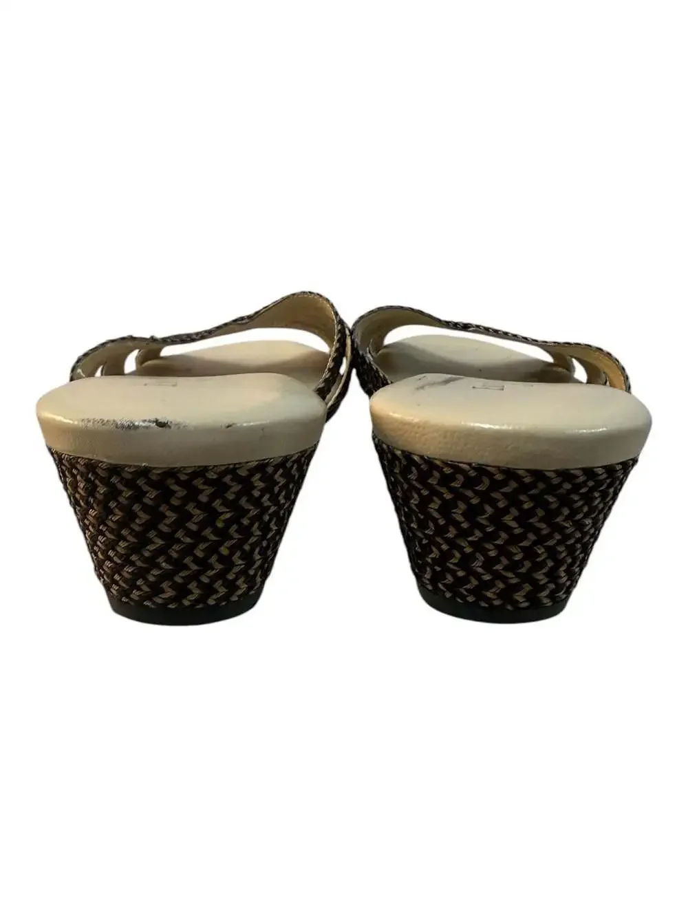 Eric Javits NY Woven Rafia Wedge Sandals | 8.5
